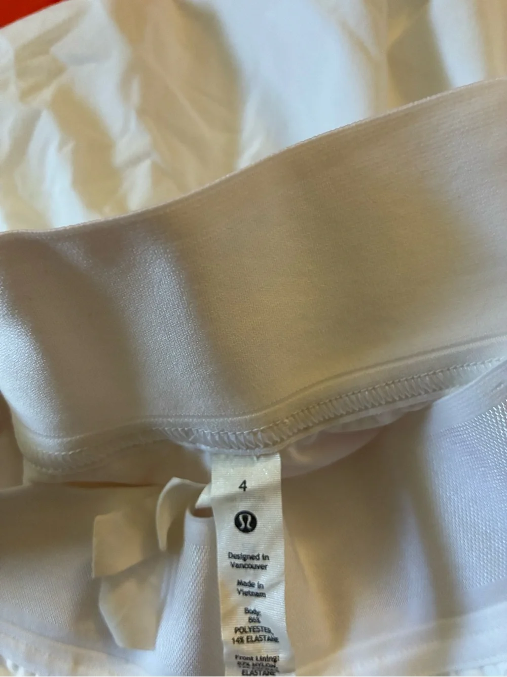 Lululemon Skort Womens 4 White Gym & Running Tenis Casual